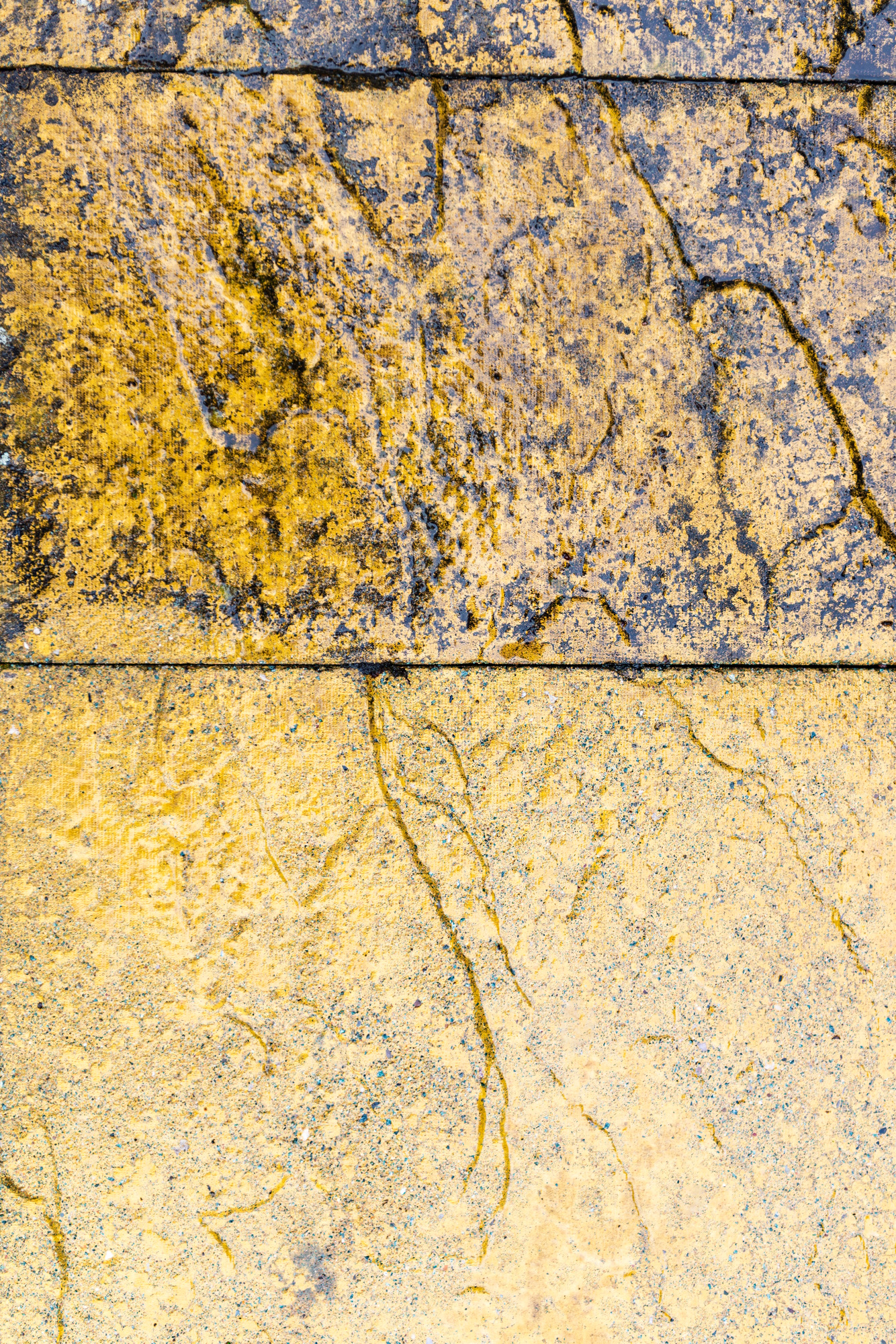 Cleaning of tiles in the garden with pressure washer